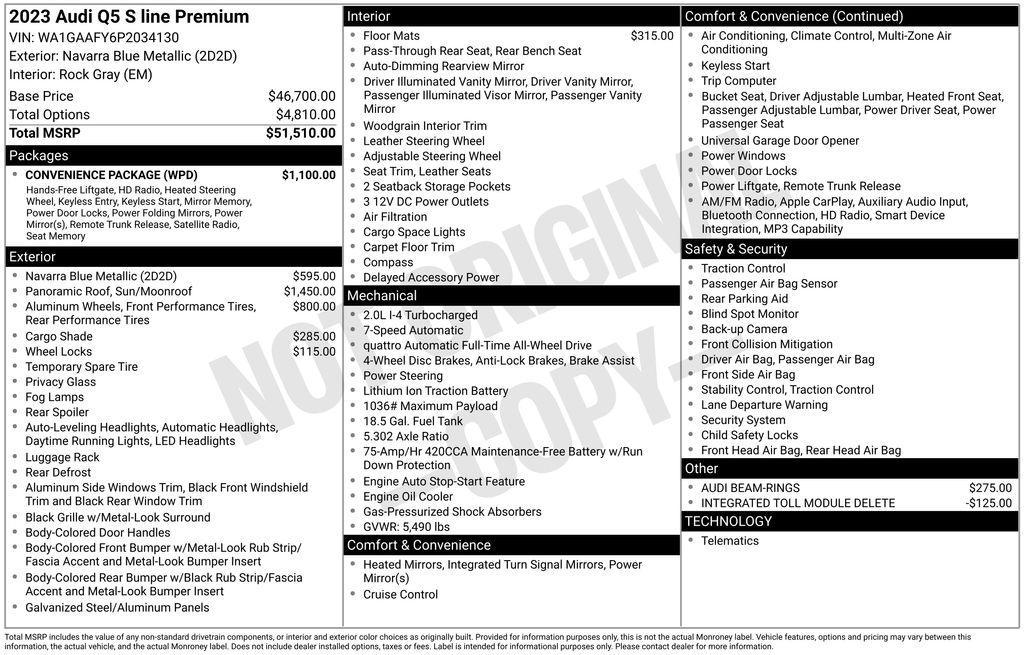 used 2023 Audi Q5 car, priced at $30,293