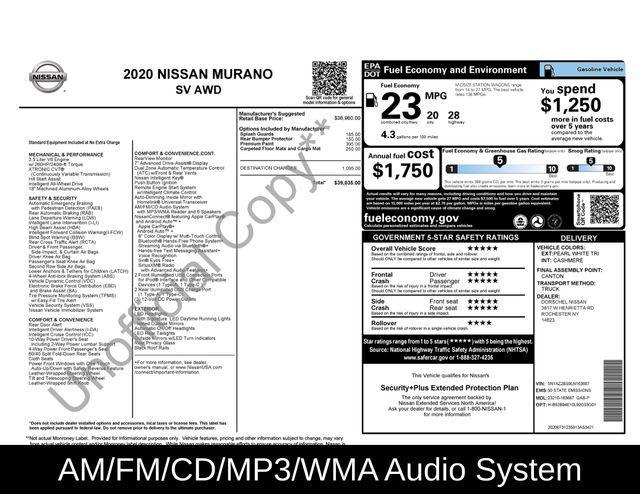 used 2020 Nissan Murano car, priced at $20,999