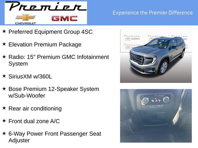 new 2025 GMC Acadia car, priced at $47,425