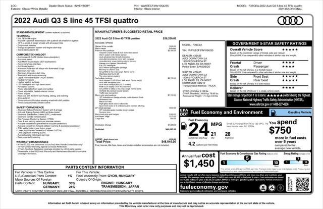 used 2022 Audi Q3 car, priced at $28,447