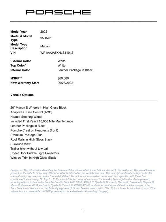 used 2022 Porsche Macan car, priced at $44,995