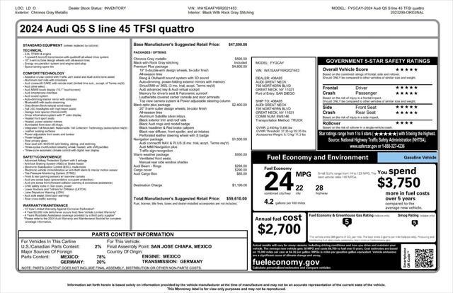 used 2024 Audi Q5 car, priced at $44,495