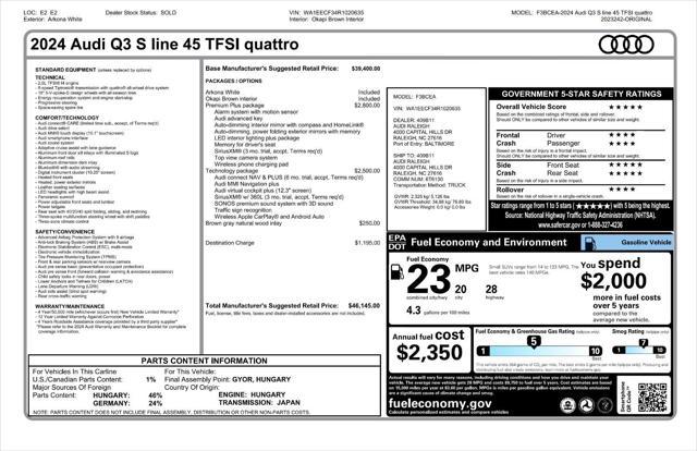 used 2024 Audi Q3 car, priced at $32,997