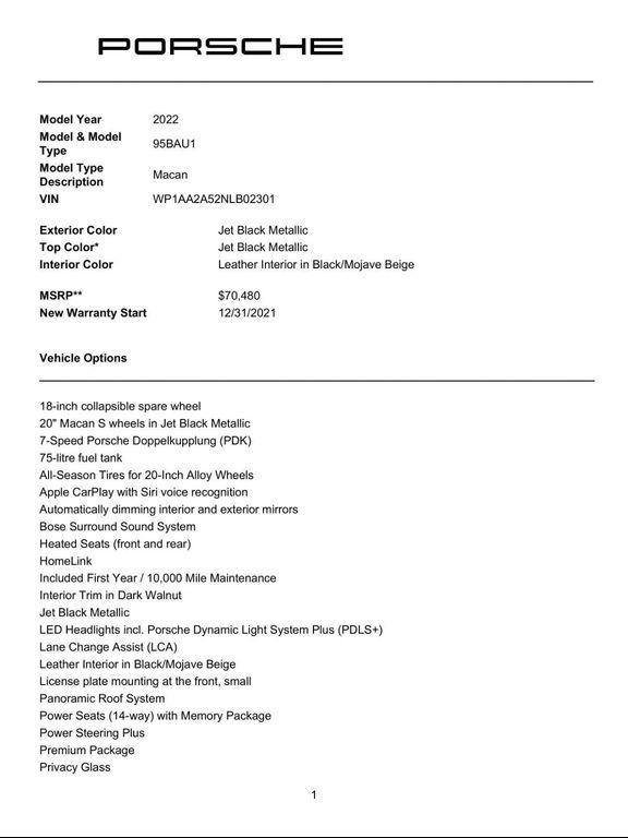 used 2022 Porsche Macan car, priced at $46,995