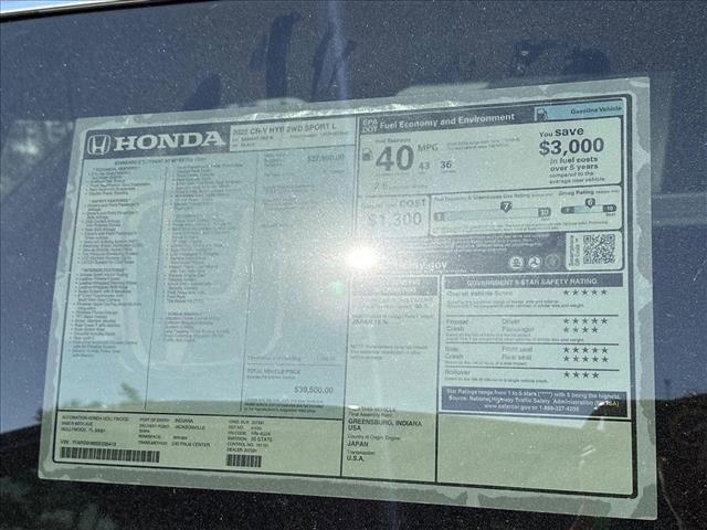 new 2025 Honda CR-V Hybrid car, priced at $39,500