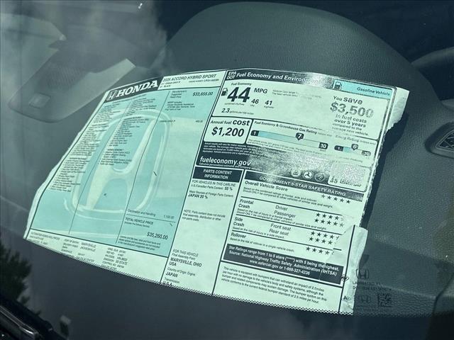 new 2025 Honda Accord Hybrid car, priced at $35,260