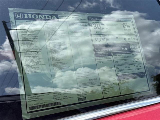new 2025 Honda CR-V car, priced at $36,850