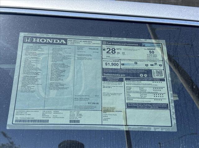 new 2025 Honda CR-V car, priced at $36,395