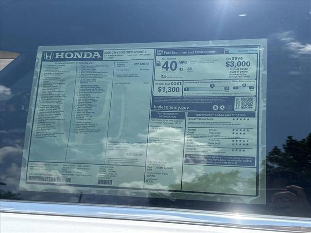 new 2025 Honda CR-V Hybrid car, priced at $39,500
