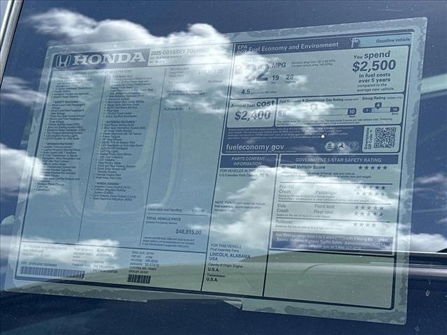 new 2025 Honda Odyssey car, priced at $48,815