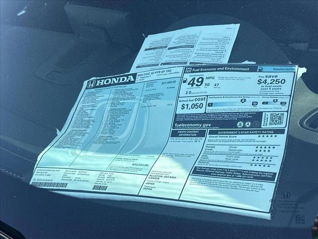 new 2025 Honda Civic Hybrid car, priced at $33,555