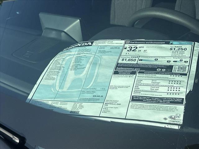 new 2025 Honda Accord car, priced at $29,445