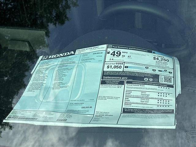 new 2025 Honda Civic Hybrid car, priced at $30,555
