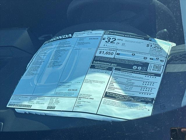 new 2025 Honda Accord car, priced at $32,165