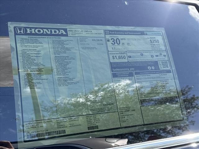 new 2026 Honda CR-V car, priced at $34,545