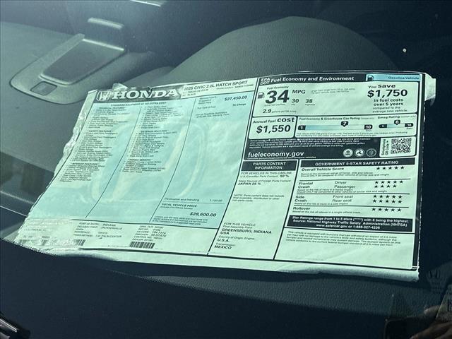 new 2025 Honda Civic car, priced at $28,600