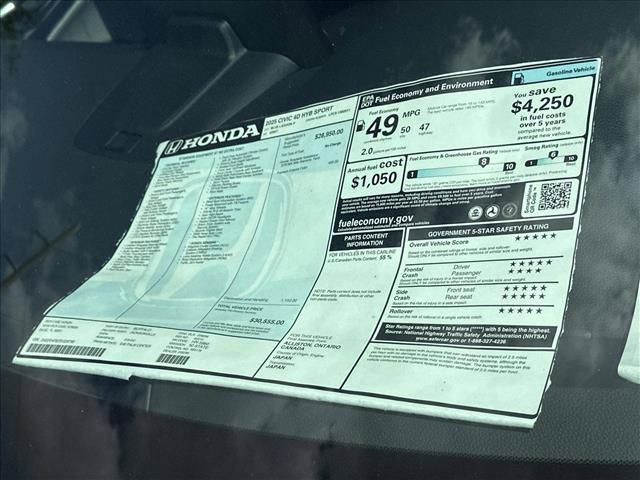 new 2025 Honda Civic Hybrid car, priced at $30,555