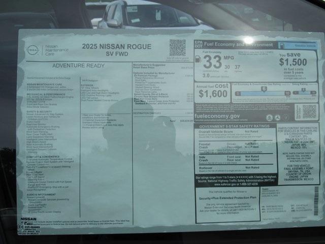 new 2025 Nissan Rogue car, priced at $33,044