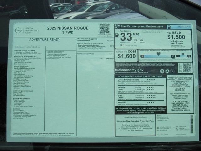 new 2025 Nissan Rogue car, priced at $29,177
