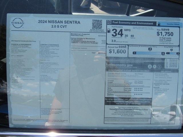new 2024 Nissan Sentra car, priced at $19,128