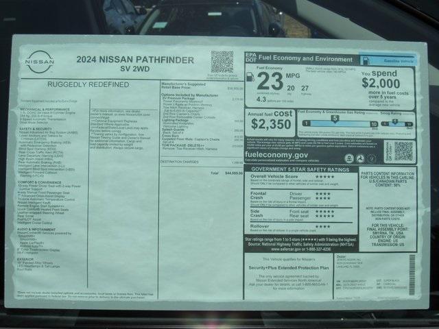 new 2024 Nissan Pathfinder car, priced at $36,310