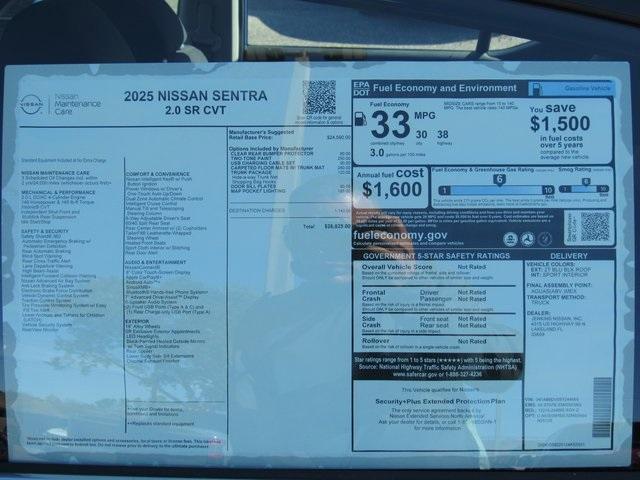 new 2025 Nissan Sentra car, priced at $25,307