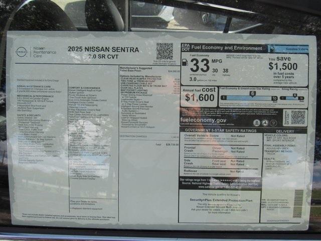 new 2025 Nissan Sentra car, priced at $27,914