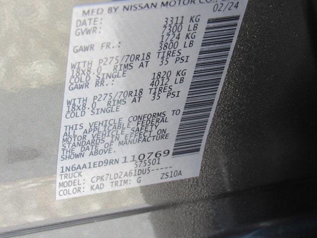 new 2024 Nissan Titan car, priced at $47,522