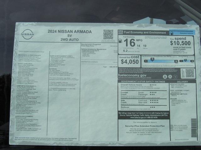 new 2024 Nissan Armada car, priced at $49,229