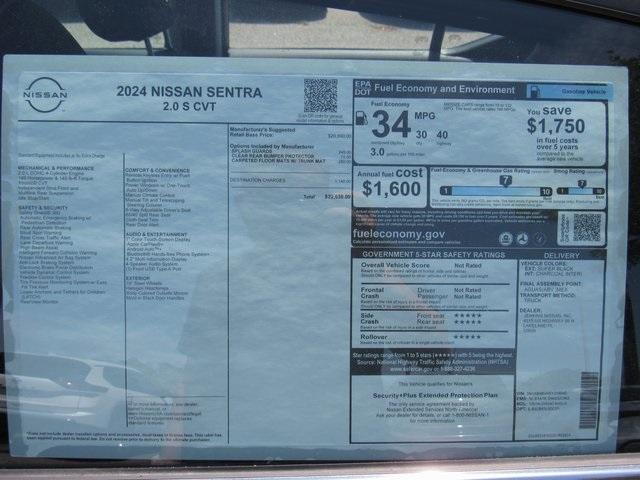 new 2024 Nissan Sentra car, priced at $19,128