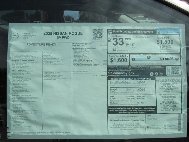 new 2025 Nissan Rogue car, priced at $33,080