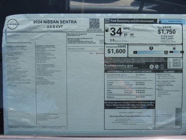 new 2024 Nissan Sentra car, priced at $19,128