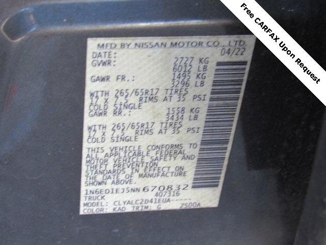 used 2022 Nissan Frontier car, priced at $20,585