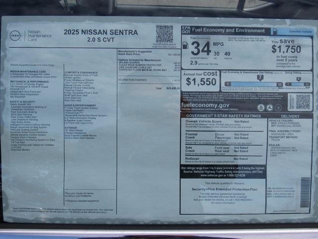 new 2025 Nissan Sentra car, priced at $20,066