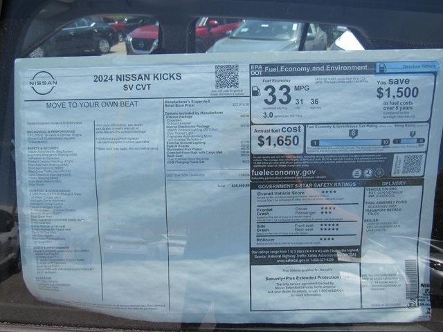 new 2024 Nissan Kicks car, priced at $25,631