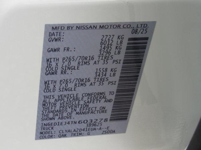 new 2026 Nissan Frontier car, priced at $31,349