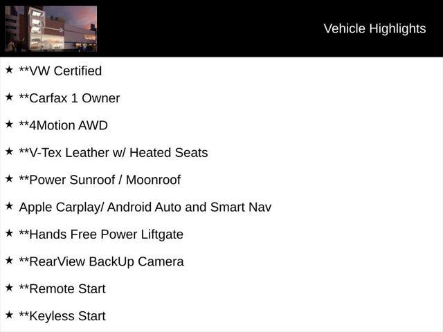 used 2022 Volkswagen Atlas Cross Sport car, priced at $29,000