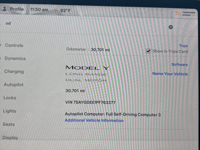 used 2023 Tesla Model Y car, priced at $31,795