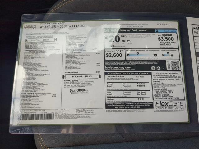 new 2025 Jeep Wrangler car, priced at $50,874