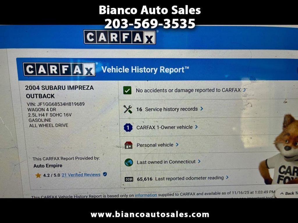 used 2004 Subaru Outback car, priced at $6,995