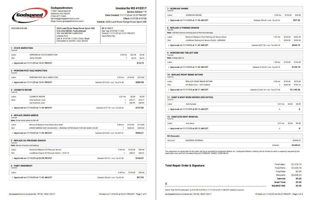 used 2020 Land Rover Range Rover Sport car, priced at $33,995