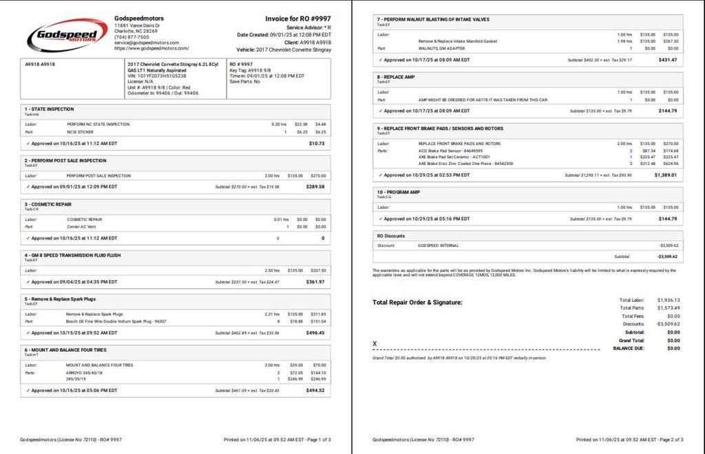used 2017 Chevrolet Corvette car, priced at $32,495