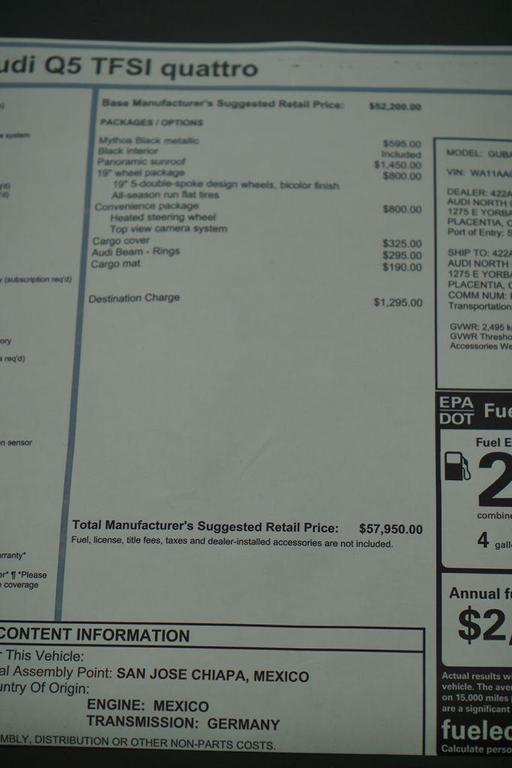 new 2025 Audi Q5 car, priced at $57,950