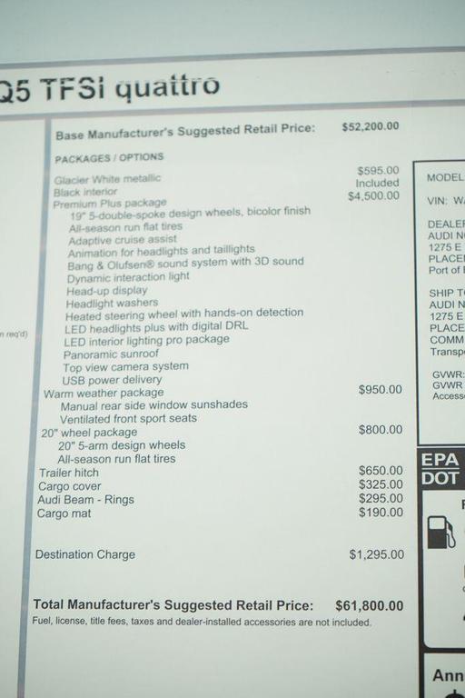 new 2025 Audi Q5 car, priced at $61,800
