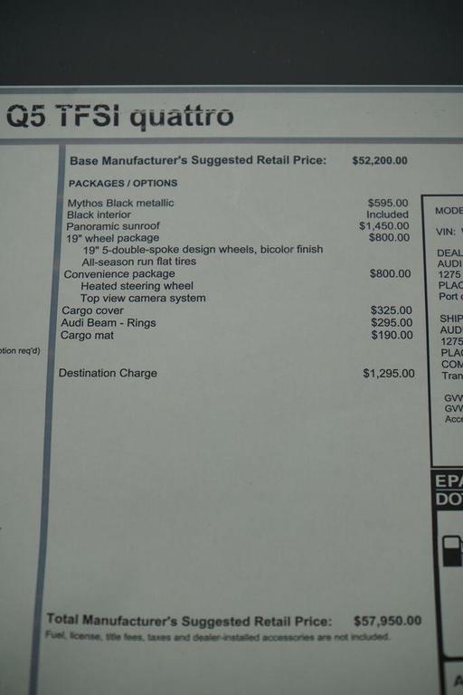 new 2025 Audi Q5 car, priced at $57,950
