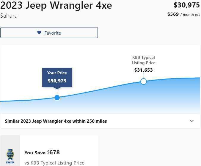 used 2023 Jeep Wrangler 4xe car, priced at $30,975