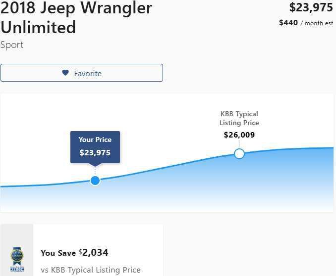 used 2018 Jeep Wrangler JK Unlimited car, priced at $23,975