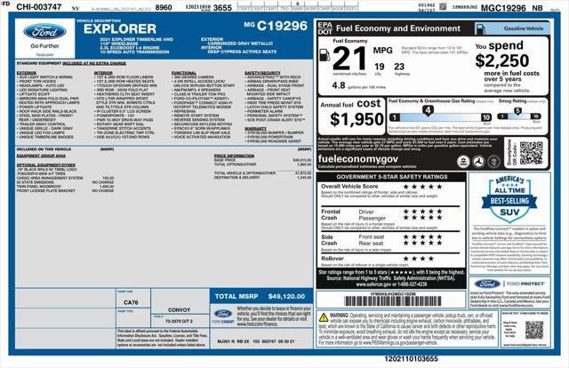used 2021 Ford Explorer car, priced at $29,500