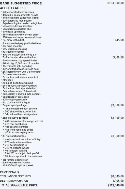 used 2022 BMW 750 car, priced at $56,000