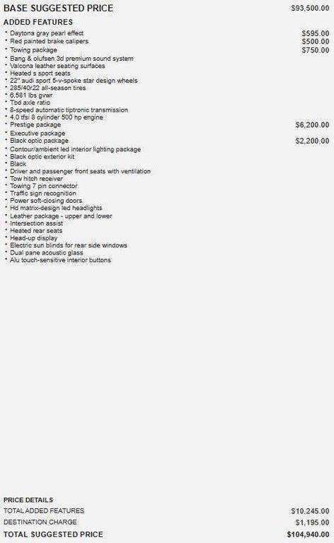 used 2022 Audi SQ8 car, priced at $69,000